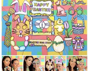 Easter photo booth props (updated) perfect for an Easter Egg Hunt or a great for your bunny or baby chick party