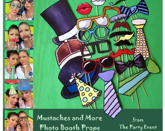 Mustaches and More photo booth props - more than the regular standard set - perfect for your next party