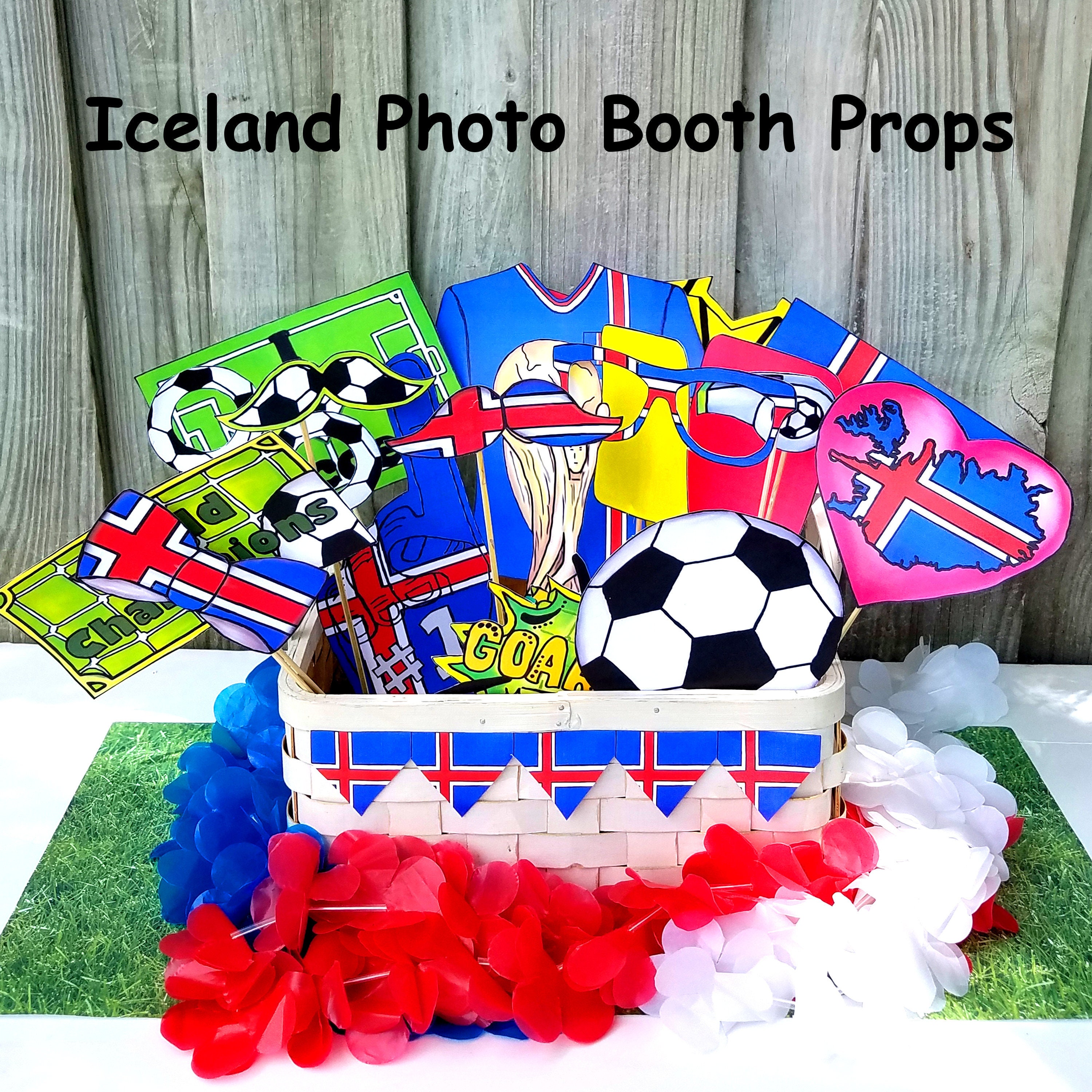 World Cup Iceland Soccer Photo Booth Props The Ultimate Fan Etsy