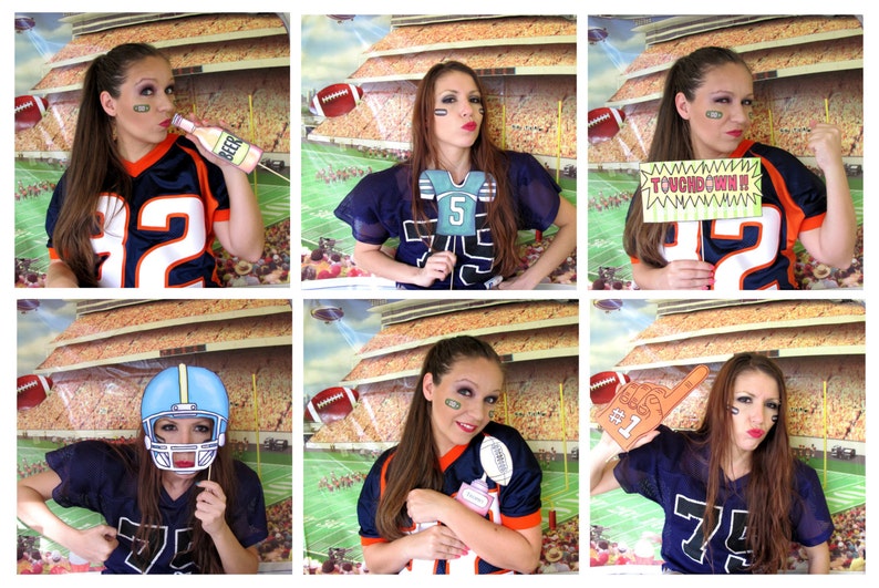 Football and/or Super Bowl photo booth props perfect for your tailgate party or the big game day image 4