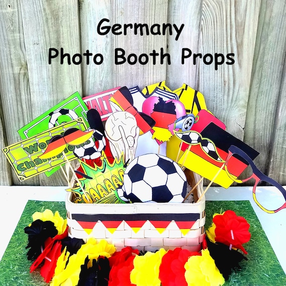 World Cup GERMANY soccer photo booth props - the ultimate fan accessory -  2018 FIFA Soccer Championship in Russia - support Deutschland