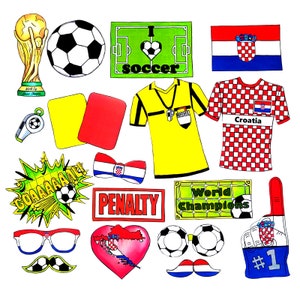 WM Kroatien Fußball Photo Booth Requisiten - das ultimative Fan-Accessoire - 2018 FIFA-Fußball-Europameisterschaft in Russland - Unterstützung Hrvatska