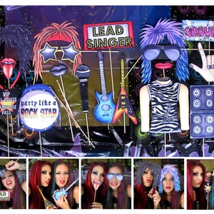 Rock Star photo booth props - perfect for your music idol legend party, to celebrate your fave classic rock band or to party like a rockstar
