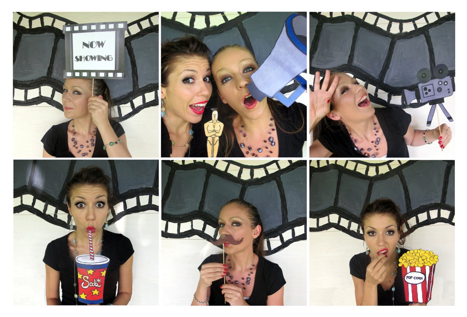 Movie Photo Booth Props Perfect for a Movie Night Oscar Etsy