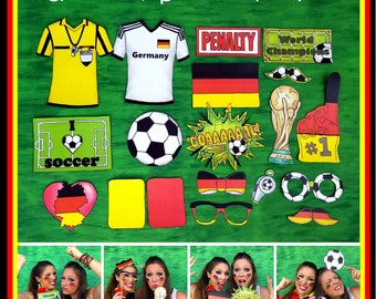 World Cup GERMANY soccer photo booth props - the ultimate fan accessory -  2018 FIFA Soccer Championship in Russia - support Deutschland