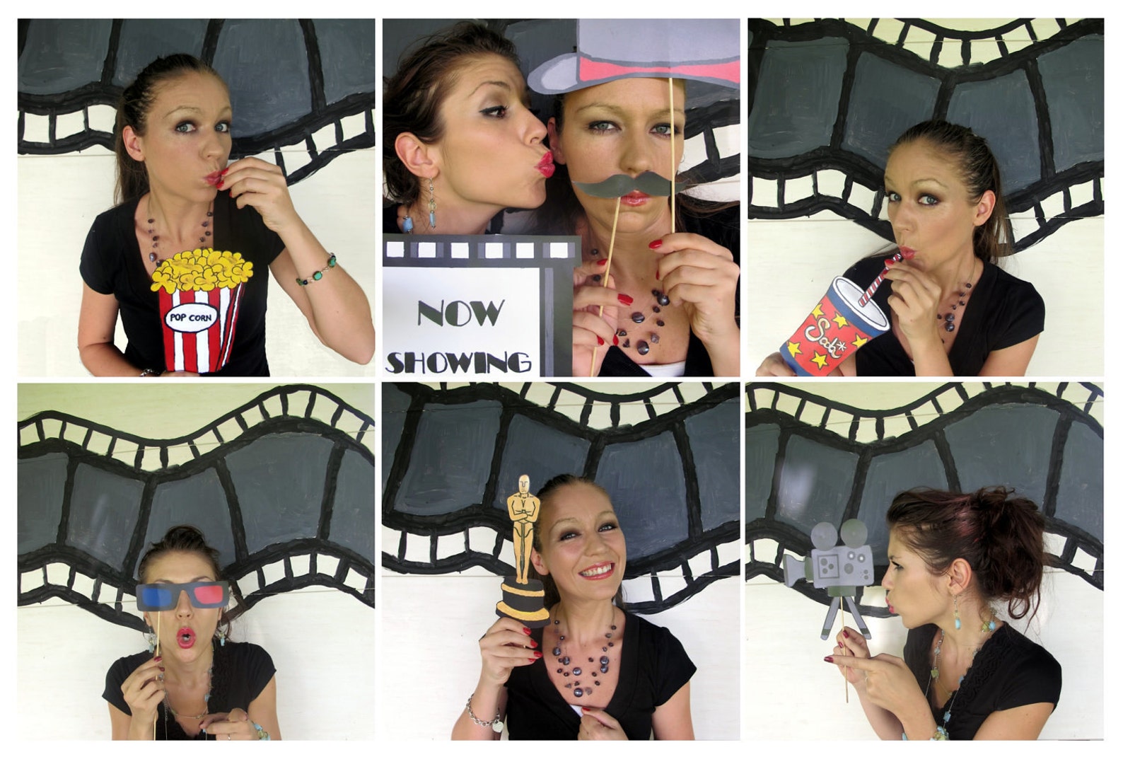 Movie Photo Booth Props Perfect for a Movie Night Oscar Etsy