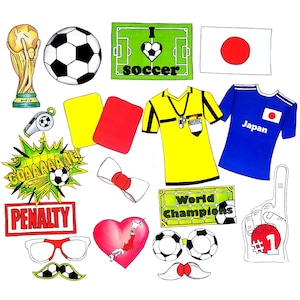 World Cup JAPAN soccer photo booth props - the ultimate fan accessory -  2018 FIFA Soccer Championship in Russia - support 日本