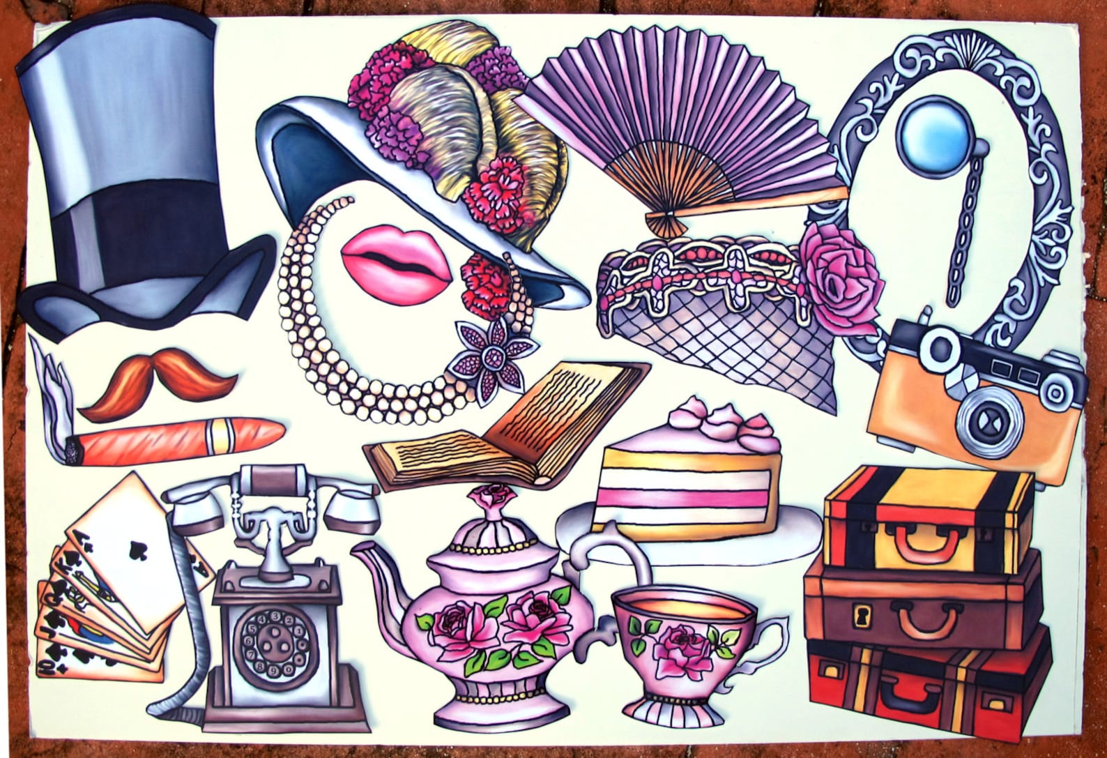 Vintage Antique Photo Booth Props Perfect for Your Tea Party, Fancy