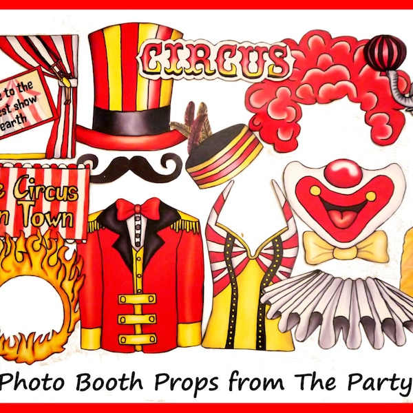 Zirkus Photo Booth Requisiten perfekt für Ihre Karnevalsparty Stil, eine Zirkus-Clown-Show oder einfach wenn Sie, den Zirkus lieben