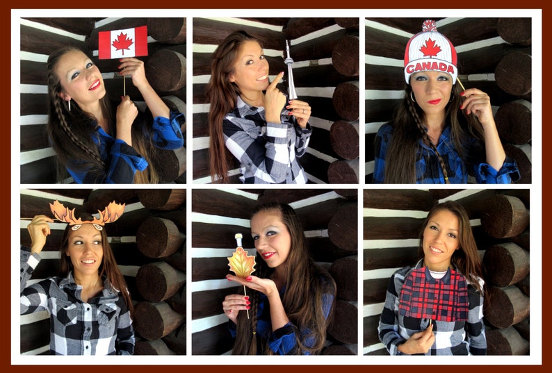 Canada Photo Booth Props Perfect for Celebrating Canada Day Etsy