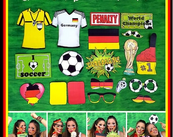 World Cup GERMANY soccer photo booth props - the ultimate fan accessory -  2018 FIFA Soccer Championship in Russia - support Deutschland