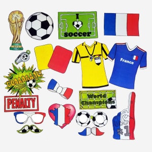 Coupe du monde FRANCE football photo Party props - l’accessoire ultime fan - Championnat de football de la FIFA 2018 en Russie - support France