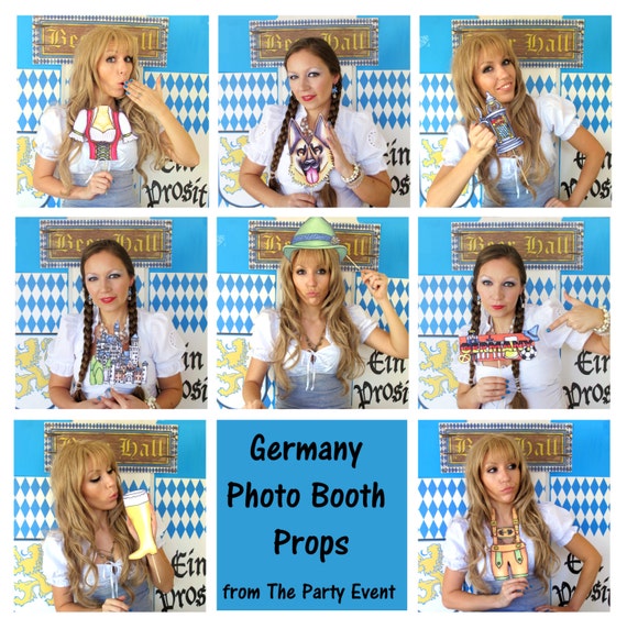 Oktoberfest-Fotoautomaten-Requisiten Set – 25 Teile Mit Stäben | Bier, Wurst, Lederhose & Mehr | Perfekt Für Partys