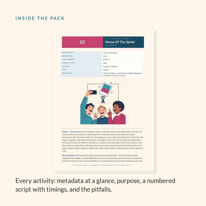 9 printable ceremonies icebreakers for agile teams