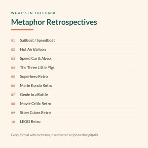10 printable metaphor retrospectives retrospective formats for agile teams