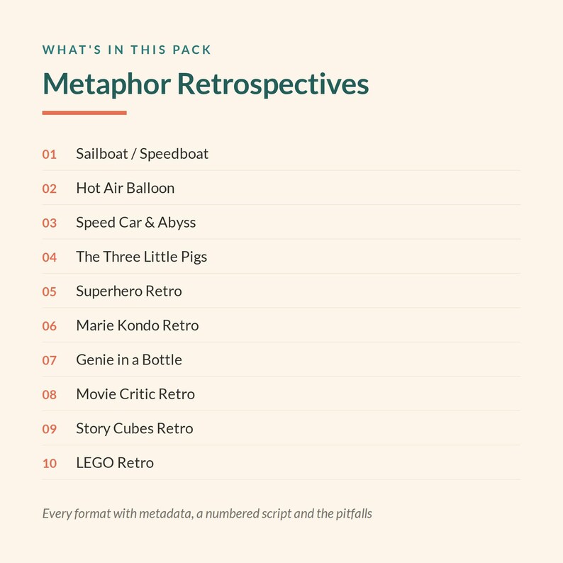 10 printable metaphor retrospectives retrospective formats for agile teams