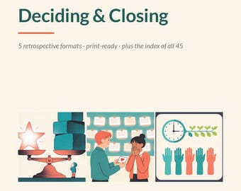 Retrospective Closing Activities | 5 Printable Dot Voting and Action Templates for Teams