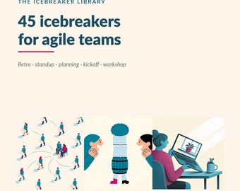 Paquete de actividades para romper el hielo en equipo / 45 actividades imprimibles para iniciar reuniones de Scrum Masters y equipos ágiles