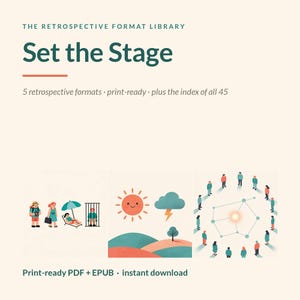 5 printable set the stage retrospective formats for agile teams
