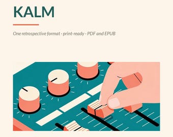 KALM / Plantilla imprimible de retrospectiva de sprint para Scrum Masters y equipos ágiles