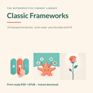 10 printable classic frameworks retrospective formats for agile teams