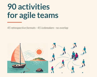 Paquete de facilitación ágil / 90 plantillas imprimibles para retrospectivas y actividades rompehielos para Scrum Masters