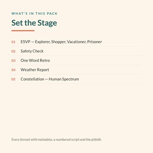 5 printable set the stage retrospective formats for agile teams