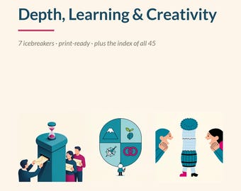 Actividades de reflexión y trabajo en equipo creativo / 7 actividades imprimibles para romper el hielo en talleres