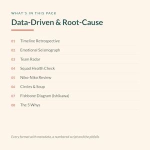 8 printable data-driven & root-cause retrospective formats for agile teams