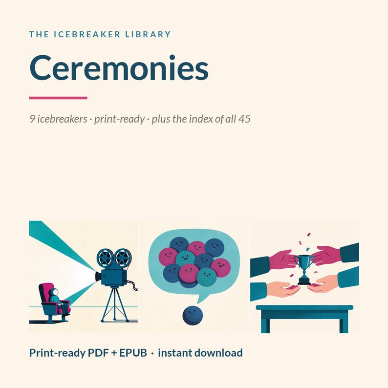 9 printable ceremonies icebreakers for agile teams