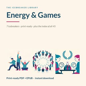 Team Energizer-spel | 7 utskrivbara isbrytaraktiviteter för möten och workshops