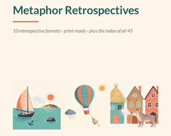 Metaphor Retrospectives | 10 Printable Sailboat Balloon and Speed Car Retro Templates