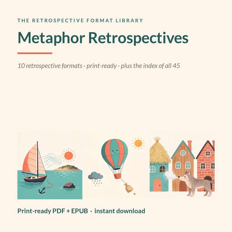 10 printable metaphor retrospectives retrospective formats for agile teams