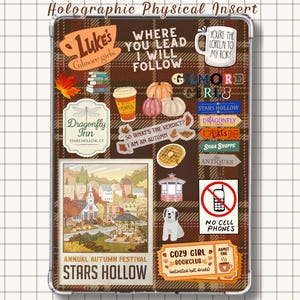 Holographic Autumn Kindle Insert, Small Town Bookish Design (Physical)