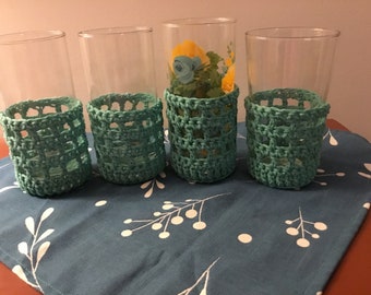 Rainforest Glass Glass Cozies set of 4