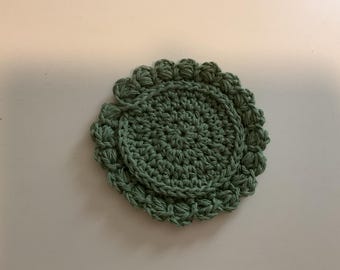 Sage green candle coaster, mug coaster, hand soap coaster