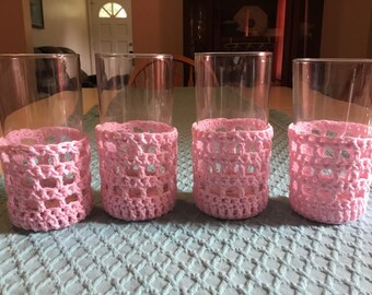 Pink Glass Cozies