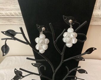Sarah Coventry Satin Ball Cluster Clip Earrings