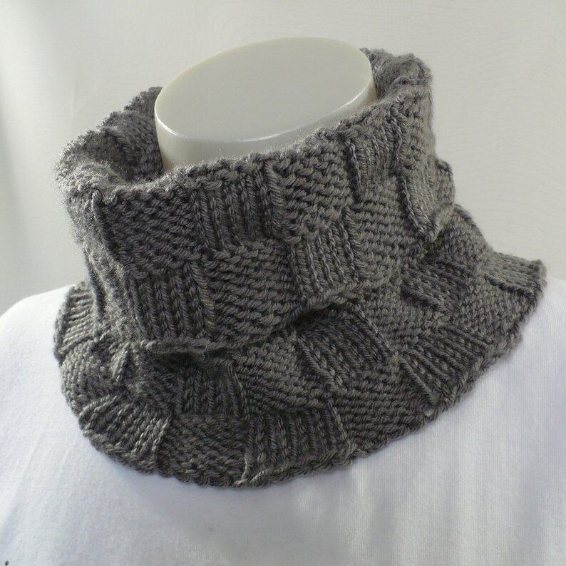 Custom Knit Neck Warmer Hand Knit Cowl Knitted Gaiter Made Etsy