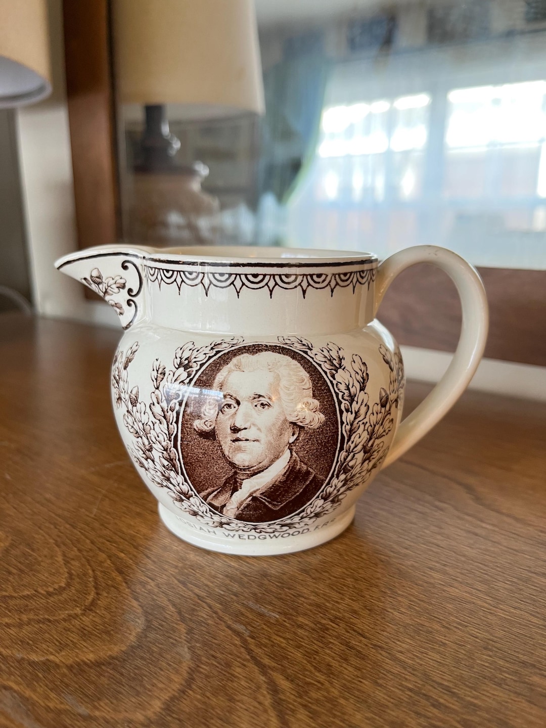 Wedgwood Bicentenary 1730-1930 Creamware Pitcher Brown