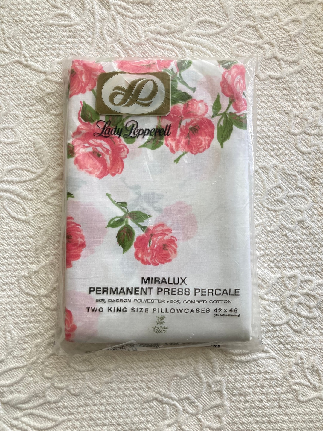 Lady Pepperell Miralux Permanent Press Percale King Size Etsy