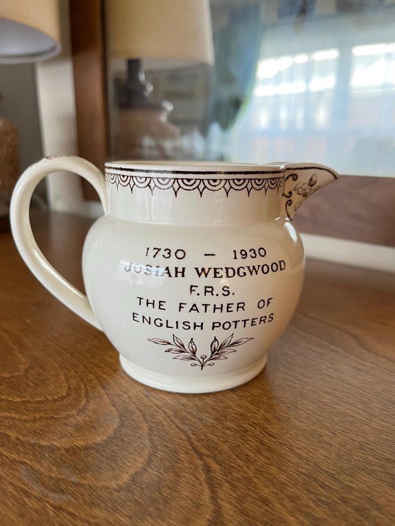 Wedgwood Bicentenary 1730-1930 Creamware Pitcher Brown