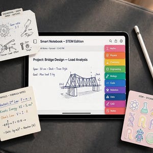 STEM教育向けデジタルノートブック（GoodNotes対応）｜ハイパーリンク付き学習プランナー（PDFダウンロード）