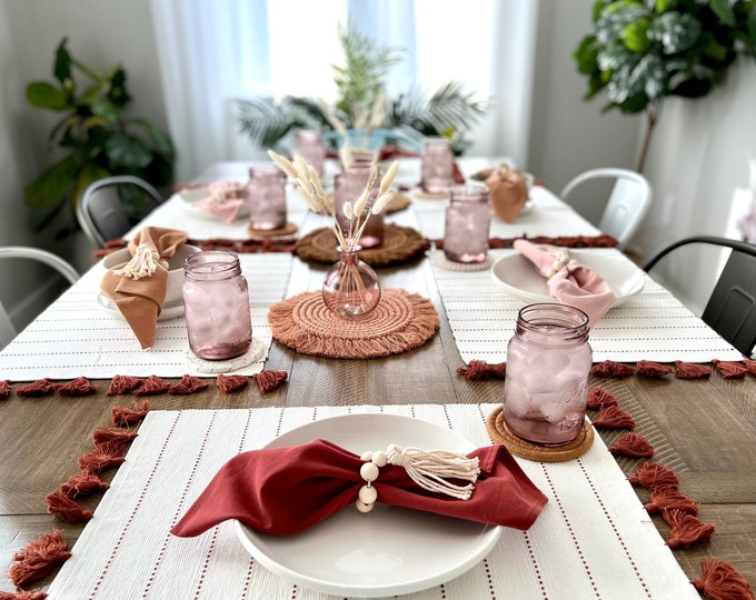Terracotta, Amber and Pink Table Decor Bundle {31 pieces}