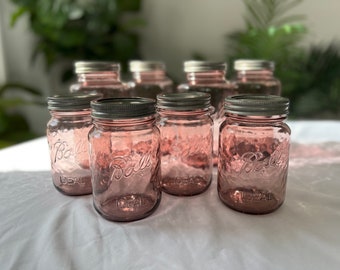 Blush pink Ball Mason Jar (16oz./pint)