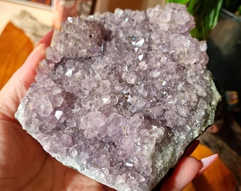 Natural Amethyst Geode Cluster 990g Purple Crystal Cave Specimen Home Decor Gift