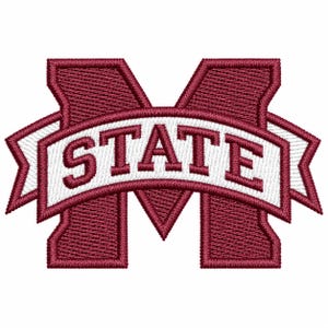 Maroon State M Aufnäher | College-Buchstabe M zum Aufbügeln/Kletten | Aufnäher für Jacken, Mützen und Taschen