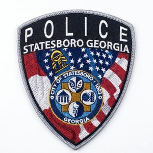 Statesboro Georgia Police Patch | Embroidered Law Enforcement Replica Badge, GA Department Memorabilia