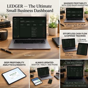 Personal Finance Dashboard HTML, Budget Planner Template, Net Worth & Debt Tracker, Wealth Management App, Digital Download