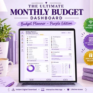 ADHD Budget Planner HTML App, Neurodivergent Money Tracker, Low Friction Offline Dashboard, Safe To Spend Finance Planner No Spreadsheet